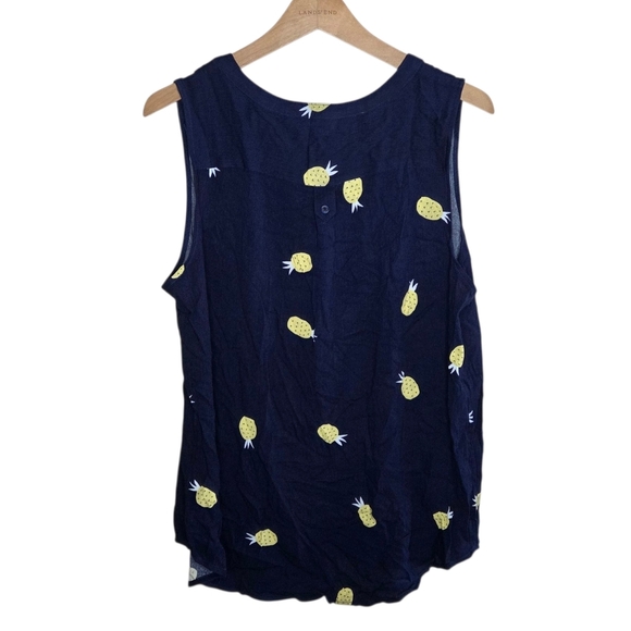 NWT Stitch Fix Market & Spruce | Prat Henley Sleeveless Pineapple Blouse Size XL - Picture 5 of 5
